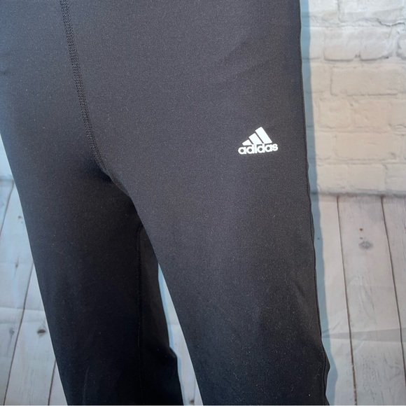 adidas climalite black & light blue striped leggings size S - Picture 2 of 12